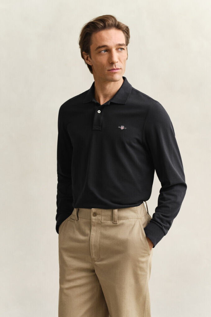 Camisa polo de manga comprida
