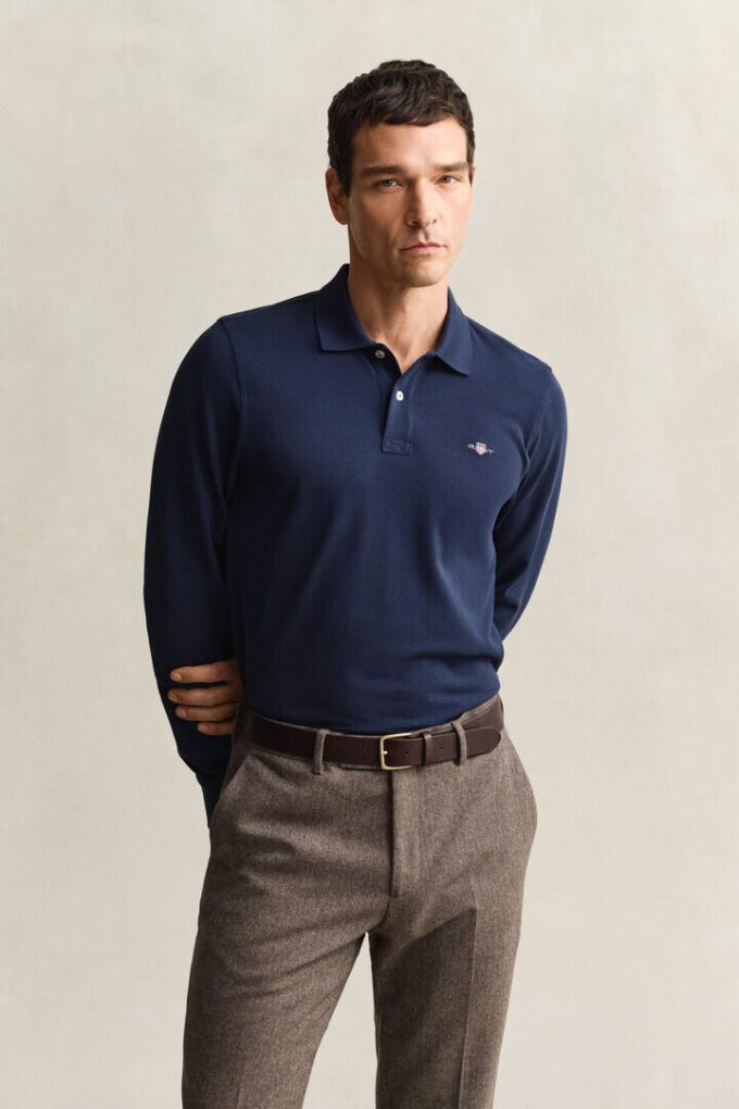 Camisa polo de manga comprida