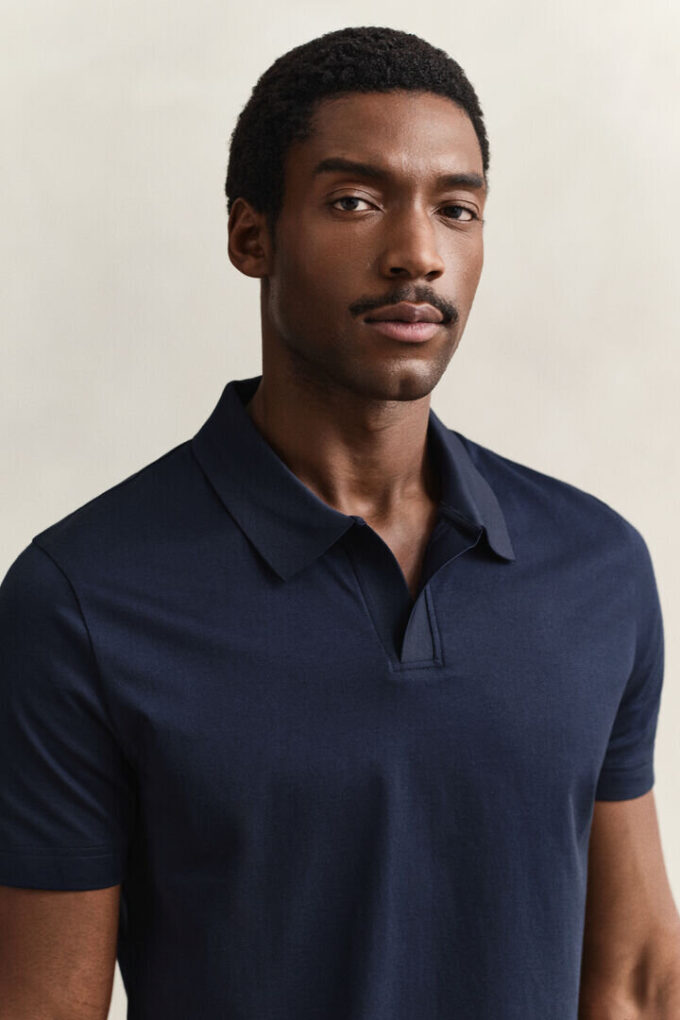 Camisa polo em algodão Pima