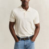 Camisa polo em malha interlock