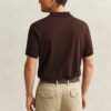 Camisa polo em malha interlock
