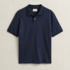 Camisa polo em malha interlock