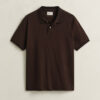 Camisa polo em malha interlock