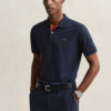Camisa polo em piqué contrastante
