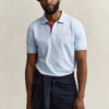 Camisa polo em piqué contrastante