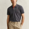 Camisa polo em piqué contrastante
