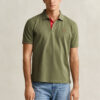 Camisa polo em piqué contrastante