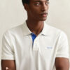Camisa polo em piqué contrastante