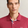 Camisa polo em piqué contrastante