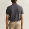 Camisa polo em piqué contrastante