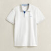Camisa polo em piqué contrastante