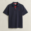 Camisa polo em piqué contrastante