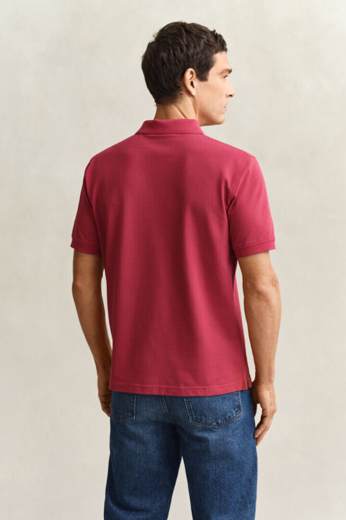 Camisa polo em piqué contrastante