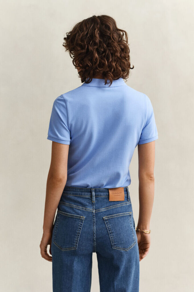 Camisa polo em piqué contrastante