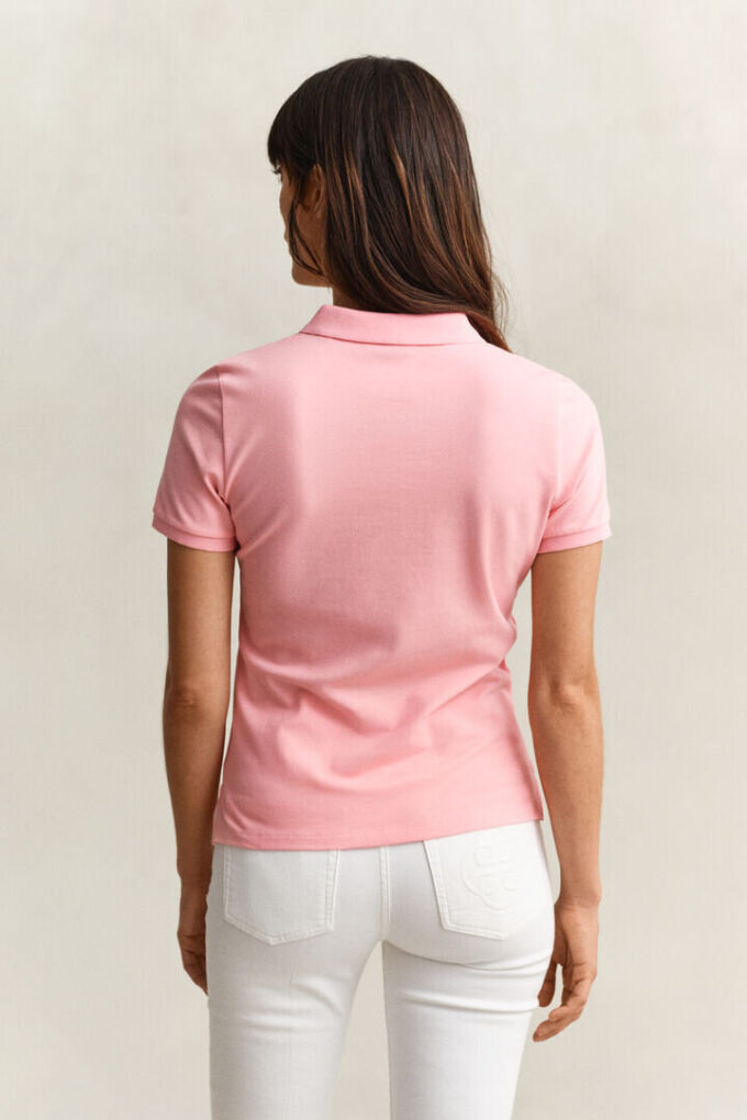 Camisa polo em piqué contrastante