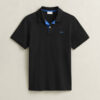 Camisa polo em piqué contrastante
