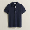 Camisa polo em piqué contrastante