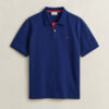 Camisa polo em piqué contrastante