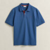 Camisa polo em piqué contrastante