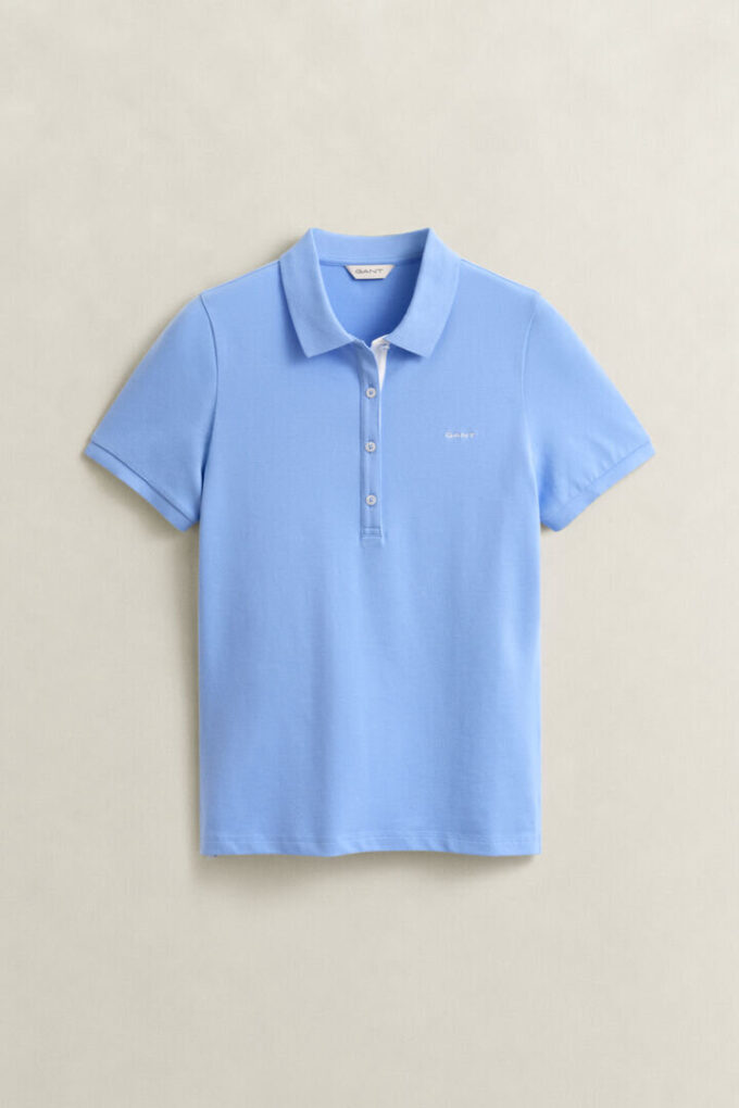 Camisa polo em piqué contrastante