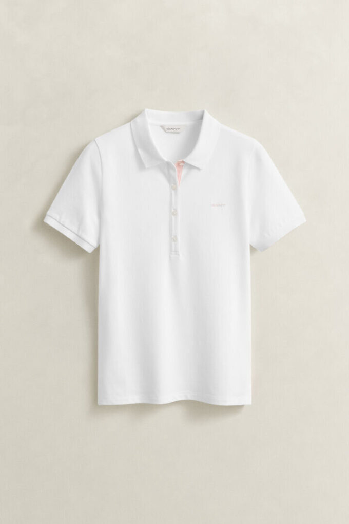 Camisa polo em piqué contrastante