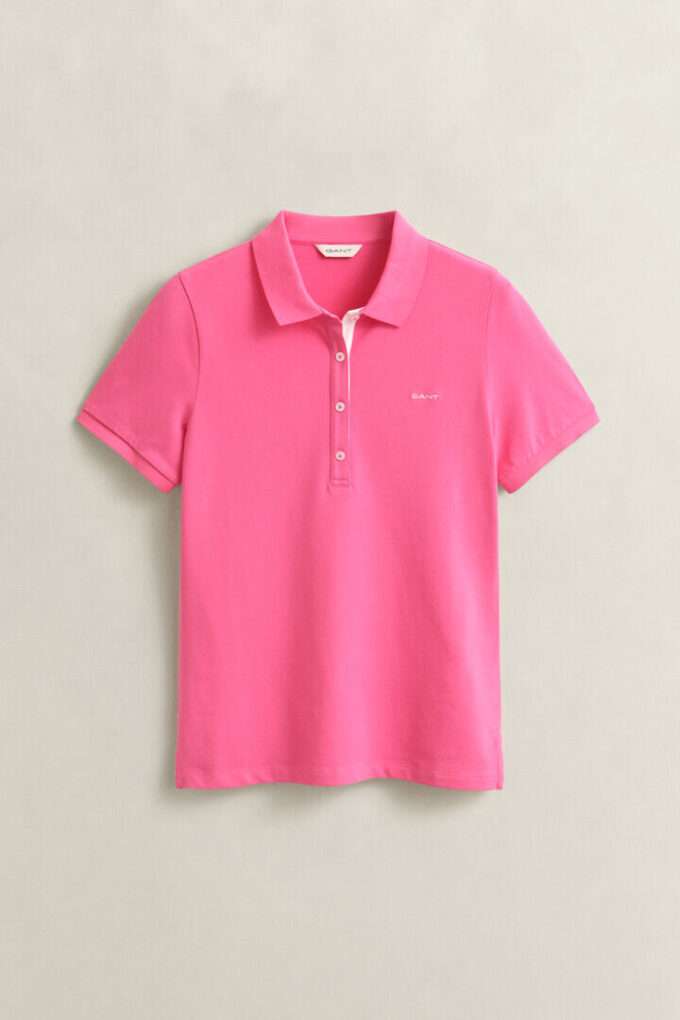 Camisa polo em piqué contrastante
