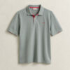 Camisa polo em piqué contrastante