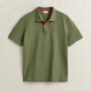 Camisa polo em piqué contrastante