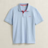 Camisa polo em piqué contrastante