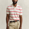 Camisa polo às riscas