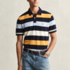 Camisa polo às riscas