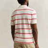 Camisa polo às riscas