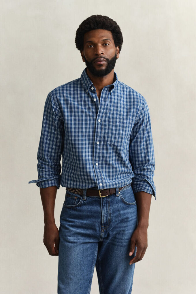 Camisa xadrez índigo