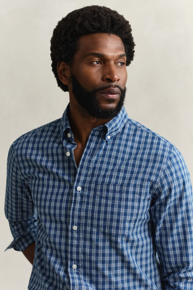 Camisa xadrez índigo