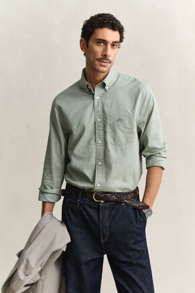Camisas clássicas de popelina de corte regular
