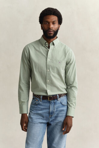 Camisas clássicas de popelina xadrez