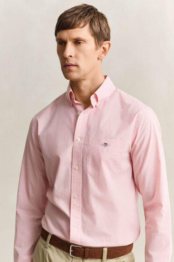 Camisas clássicas de popelina xadrez