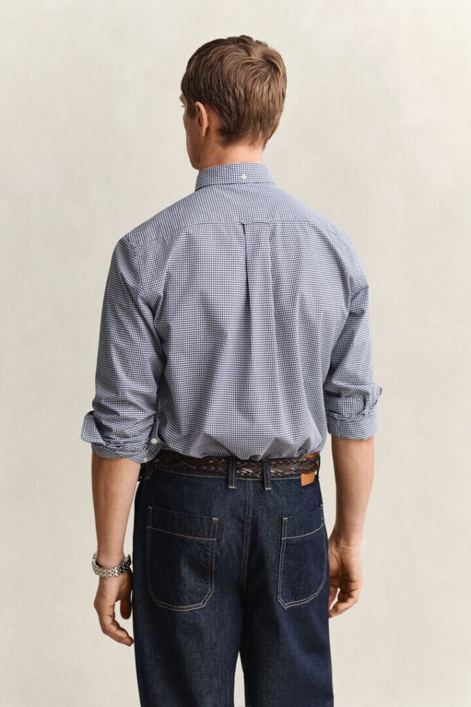Camisas clássicas de popelina xadrez