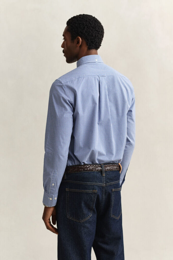 Camisas clássicas de popelina xadrez