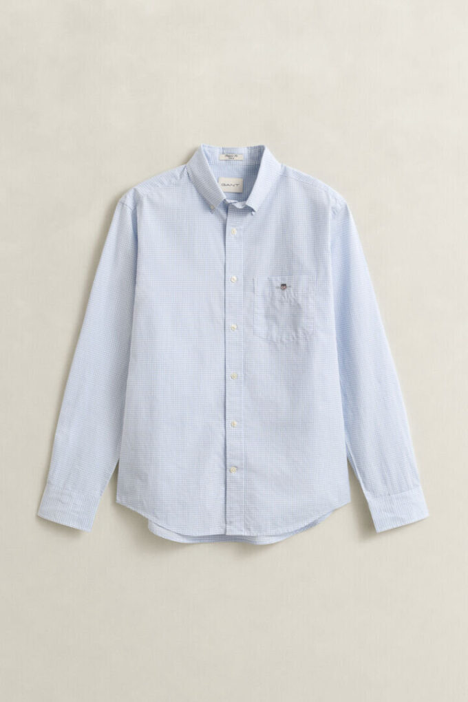Camisas clássicas de popelina xadrez