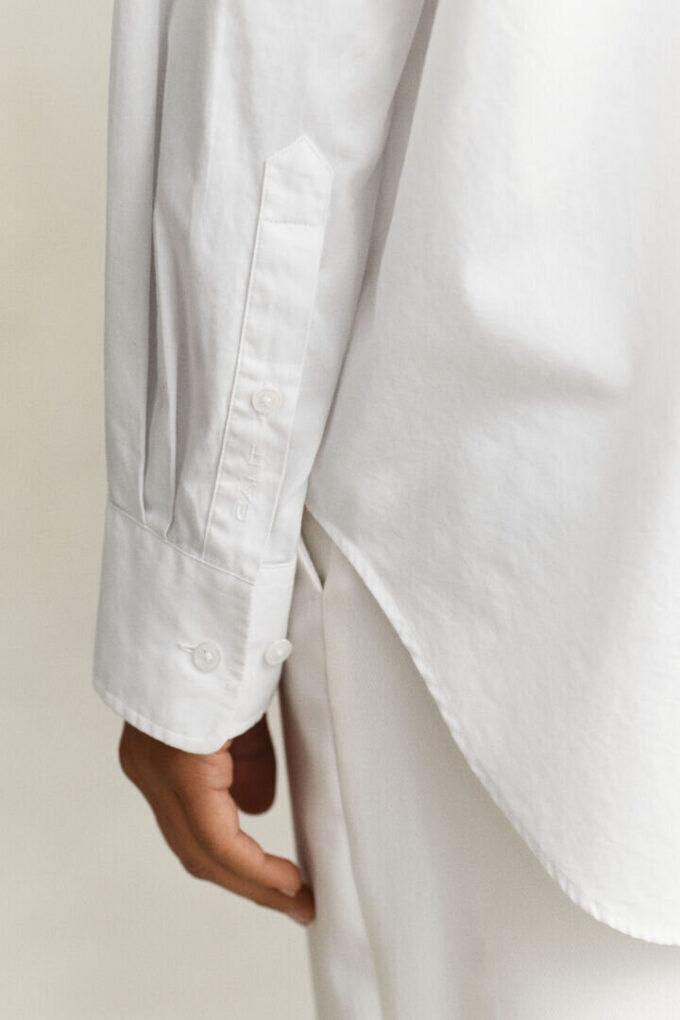 Camisas clássicas de popeline de corte descontraído