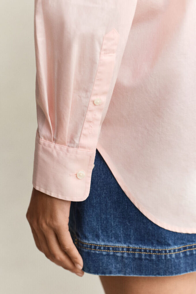 Camisas clássicas de popeline de corte descontraído