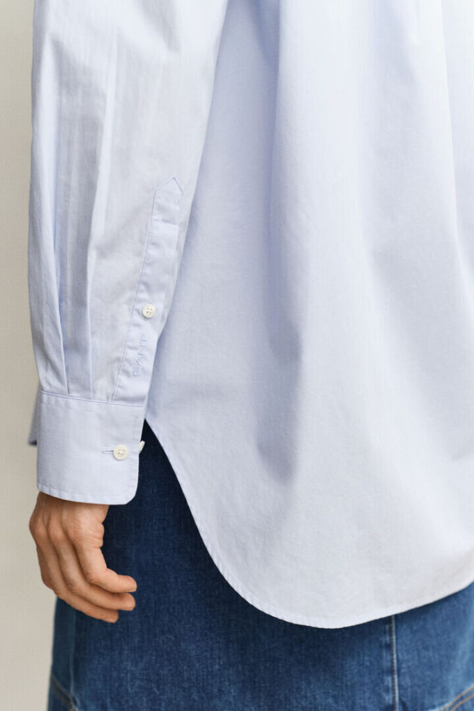 Camisas clássicas de popeline de corte descontraído