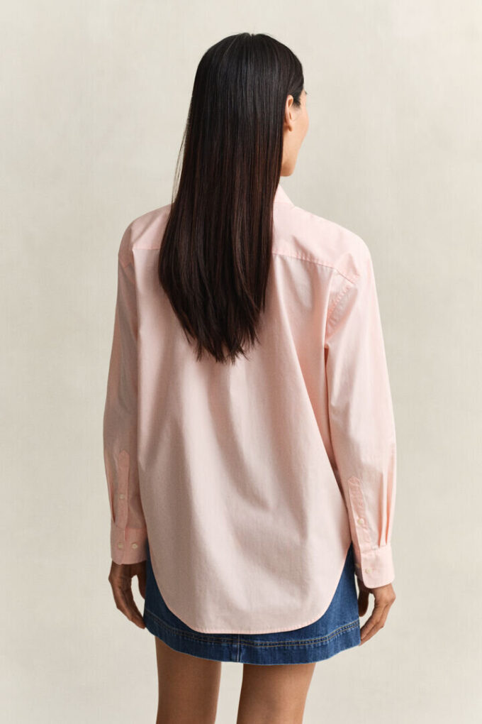 Camisas clássicas de popeline de corte descontraído