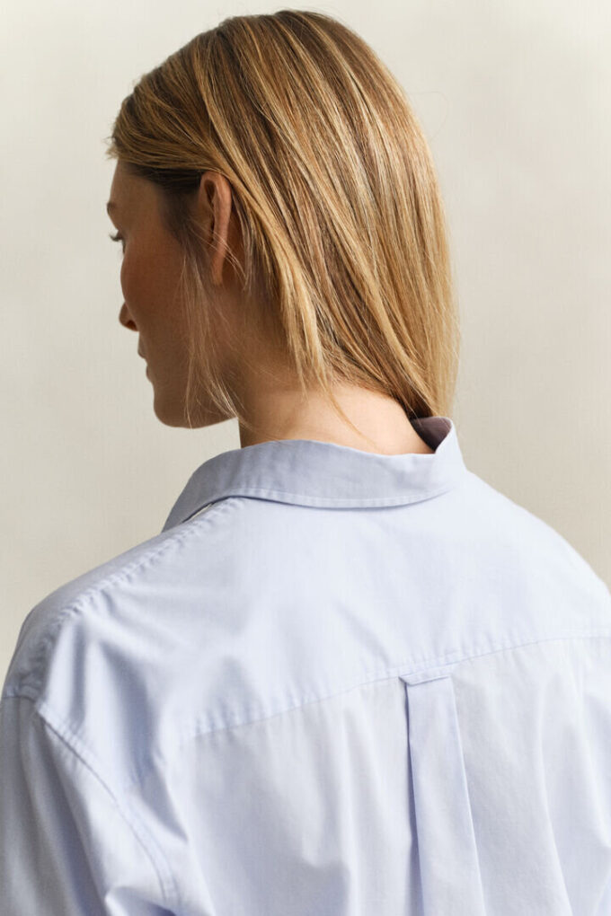 Camisas clássicas de popeline de corte descontraído