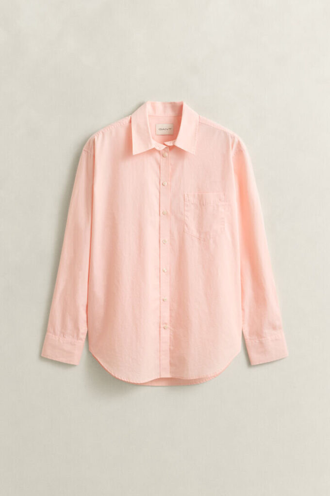 Camisas clássicas de popeline de corte descontraído