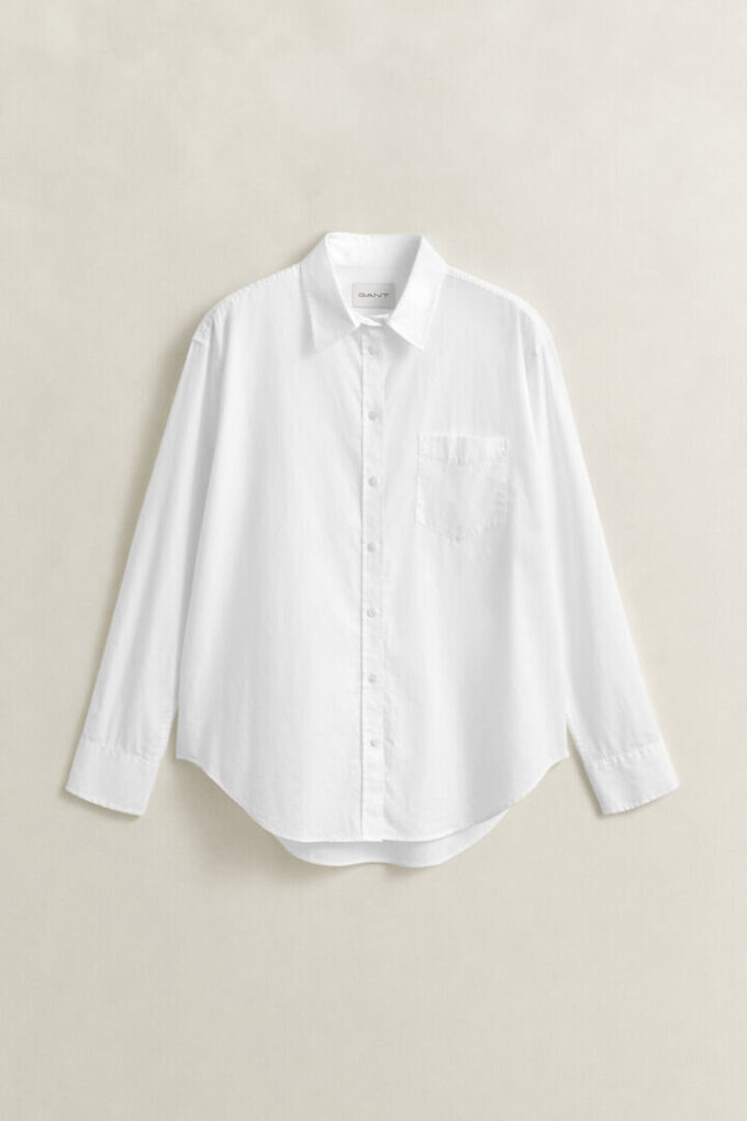 Camisas clássicas de popeline de corte descontraído