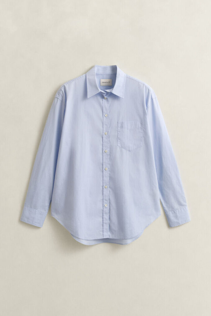 Camisas clássicas de popeline de corte descontraído