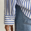 Camisas clássicas de popeline às riscas com corte descontraído