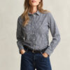 Camisas clássicas de popeline às riscas com corte regular